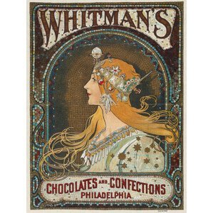 Obrazová reprodukce Whitman's Chocolates & Confections (Vintage Art Nouveau) - Alfons Mucha, (30 x 40 cm)