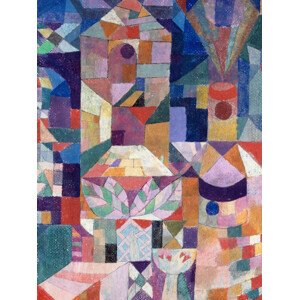 Obrazová reprodukce Distressed Castle Garden - Paul Klee, (30 x 40 cm)