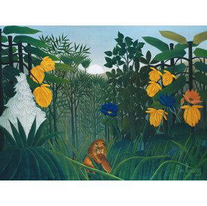 Obrazová reprodukce The Repast of the Lion (Jungle Rainforest) - Henri Rousseau, (40 x 30 cm)