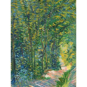 Obrazová reprodukce A path in the woods (Vintage Landscape) - Vincent van Gogh, (30 x 40 cm)