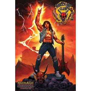 Plakát, Obraz - Stranger Things 4 - Hellfire Club Rock God, (61 x 91.5 cm)