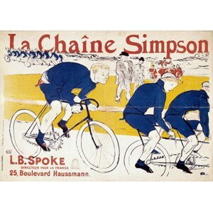 Toulouse-Lautrec, Henri de - Obrazová reprodukce Poster for the Simpson bicycle chains, (40 x 30 cm)