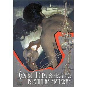 Obrazová reprodukce Cesare Urtis & Co, Torino - Forniture Elettriche', poster, Italian, 1900, Hohenstein, Adolfo, 26.7x40 cm