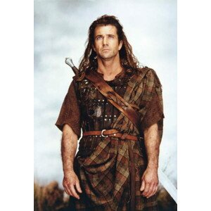 Umělecká fotografie Mel Gibson, Braveheart, 1995, (26.7 x 40 cm)