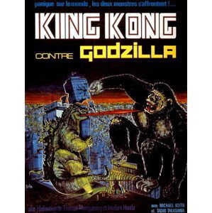 Umělecká fotografie King-Kong vs Godzilla, 1963, (30 x 40 cm)