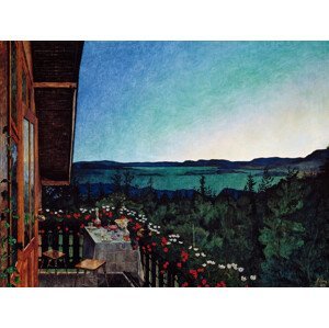 Obrazová reprodukce Summer Nights (Romantic Terrace over the Water) - Harald Sohlberg, (40 x 30 cm)