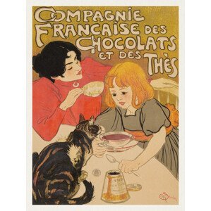 Obrazová reprodukce Compagnie Française des Chocolats et des Thés (Vintage French Cat Poster) Théophile Steinlen, (30 x 40 cm)
