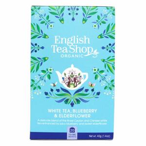 English Tea Shop Bílý čaj borůvka a bezový květ, bio 30 g, 20 ks