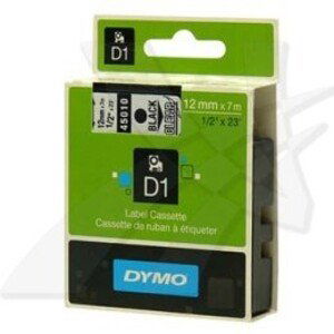Originální páska pro DYMO 45010 S0720500, černý tisk/průhledný podklad, 7m, 12mm, D1