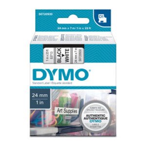 Originální páska pro DYMO 53713 D1 24mm černý tisk/bílý podklad