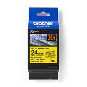 Originální páska Brother TZE-SL651, černý tisk/žlutý podklad, laminovaná, 8m, 24mm