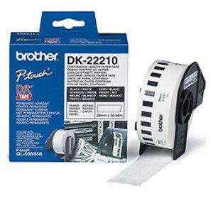Originální papírová role Brother DK-22210 29mm x 30.48m, bílá, 1 ks, pro tiskárny štítků