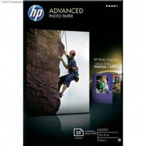 HP Advanced Glossy Photo Paper, foto papír, lesklý, zdokonalený, bílý, 10x15cm, 4x6", 250 g/m2, 25 ks, Q8691A, inkoustový,bez okra