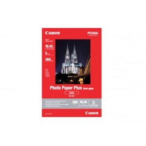 Canon Photo Paper Plus Semi-Glossy, foto papír, pololesklý, saténový, bílý, 10x15cm, 4x6", 260 g/m2, 50 ks, SG-201S, inkoustový