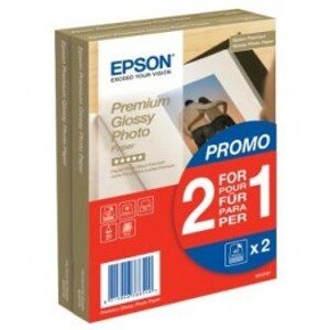 Epson Premium Glossy Photo Paper, foto papír, lesklý, bílý, 10x15cm, 4x6", 255 g/m2, 80 ks, C13S042167, inkoustový,promo 1+1 zdarm