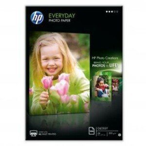 HP Everyday Glossy Photo Paper, foto papír, lesklý, bílý, A4, 200 g/m2, 100 ks, Q2510A, inkoustový,ke každodennímu použití