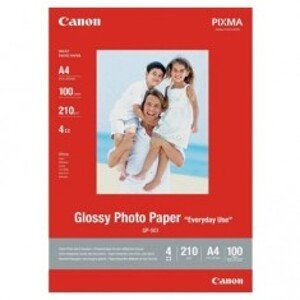 Canon Photo paper Glossy, foto papír, lesklý, bílý, A4, 210 g/m2, 100 ks, GP-501 A4, inkoustový170 g/m2, 100 ks, GP-501 A4, inkoustový