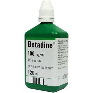 Betadine 100mg/ml, kožní roztok 120ml