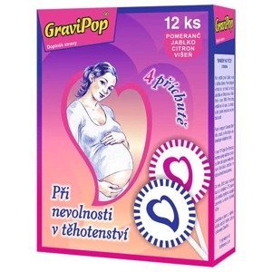 VitaHarmony GraviPop lízátka při těhotenské nevolnosti směs 4 příchutě 12 ks