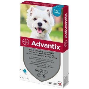 Advantix Antiparazitikum pro psy 4-10kg spot-on 4x1ml