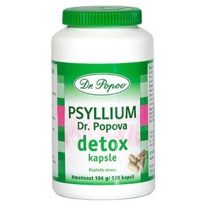 Dr. Popov Psyllium kapsle Detox 120 ks