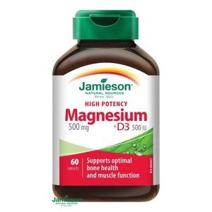 Jamieson Hořčík 500 mg s vitaminem D 500 IU 60 tablet