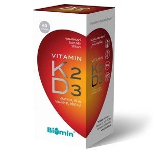 Biomin Vitamín K2 + D3 1000 IU 60 tobolek
