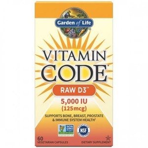 Garden of Life Vitamin Code - Raw D3 5000 IU 60 kapslí
