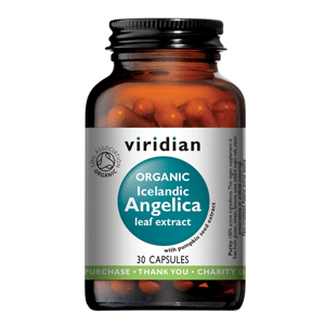 Viridian Icelandic Angelica - Andělika lékařská Bio 100 mg 30 kapslí