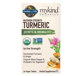 Garden of Life Mykind Organics Maximum Strength Turmeric - Kurkuma - Pohyblivost a klouby -30 tablet - Expirace 31/05/2024