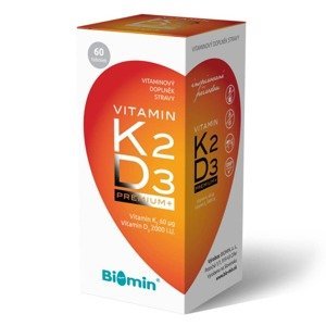 Biomin Vitamin K2 60µg + D3 2000 IU Premium 60 tobolek