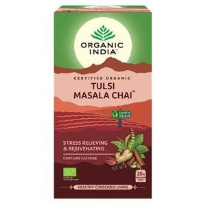 Organic India Tulsi Masala – Bazalka posvátná s kořením BIO 25 sáčků