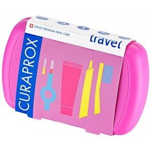 Curaprox Travel set růžový Cestovní sada pro ústní hygienu 1 ks