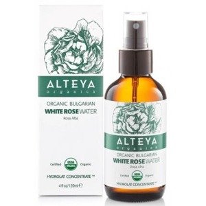 Alteya Organics Růžová voda z bílé růže ve skle BIO 120 ml