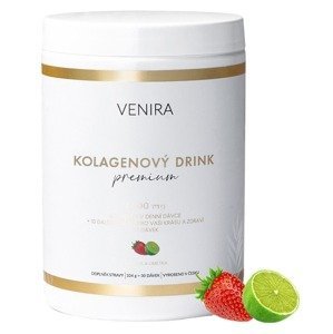 Venira Premium kolagenový drink pro vlasy, nehty, pleť s příchutí jahody a limetky 800 g