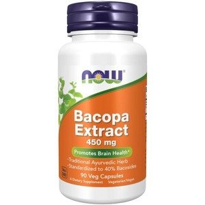 Now Bacopa monnieri Brahmi extrakt 450 mg 90 rostlinných kapslí
