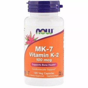 Now MK-7 Vitamin K2 100 mcg 120 rostlinných kapslí