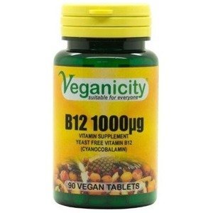 Veganicity Vitamín B12 Cyanocobalamin 1000 µg 90 vegan tablet