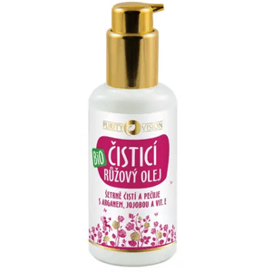 Purity Vision Růžový čisticí olej s arganem jojobou a vitamínem E BIO 100 ml