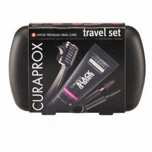 Curaprox Travel Set Black is White - Cestovní sada pro ústní hygienu