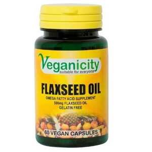 Veganicity Lněný olej 500 mg 60 veganských kapslí