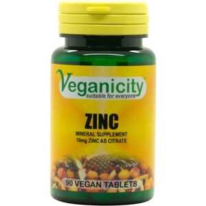 Veganicity Zinek citrát 10 mg 90 veganských tablet