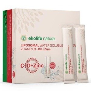 Ekolife Natura Lipozomální Vitamín C + D3 + zinek - prášek 105 g