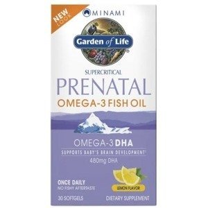 Garden of Life Minami Nutrition Omega-3 prenatální - s příchutí citronu 30 tobolek
