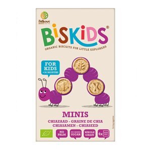 Belkorn Biskids BIO dětské celozrnné mini chia sušenky 120 g