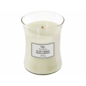 WoodWick Fig Leaf & Tuberose vonná svíčka 275 g