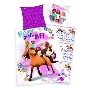 Herding Dětské bavlněné povlečení Spirit Horses girls, 140 x 200 cm, 70 x 90 cm