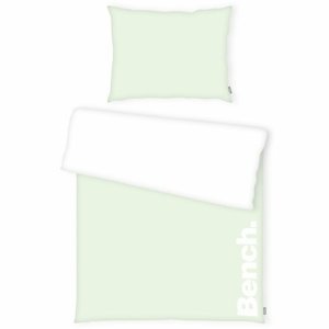 Bench Bavlněné povlečení bílo-zelená, 140 x 200 cm, 70 x 90 cm