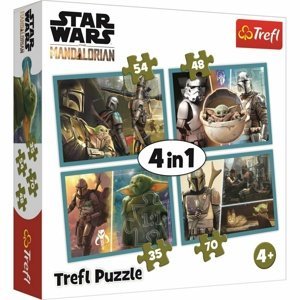 Trefl Puzzle Mandalorian a jeho svět 4v1 35, 48, 54, 70 dílků