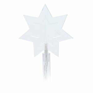 Venkovní vánoční osvětlení Hvězda, 5 ks, 15 LED teplá bílá, s časovačem